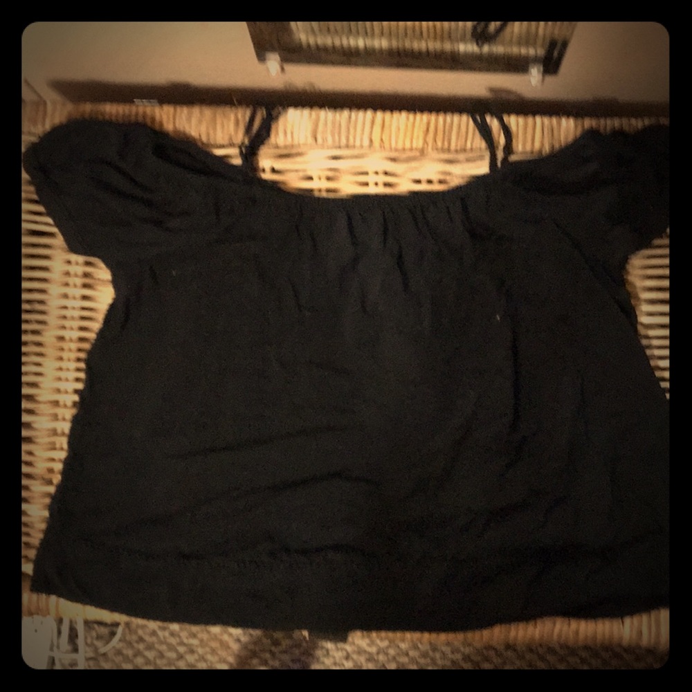 Black off the shoulder top